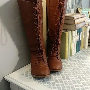 Torrid vegan leather knee high boots size 10W